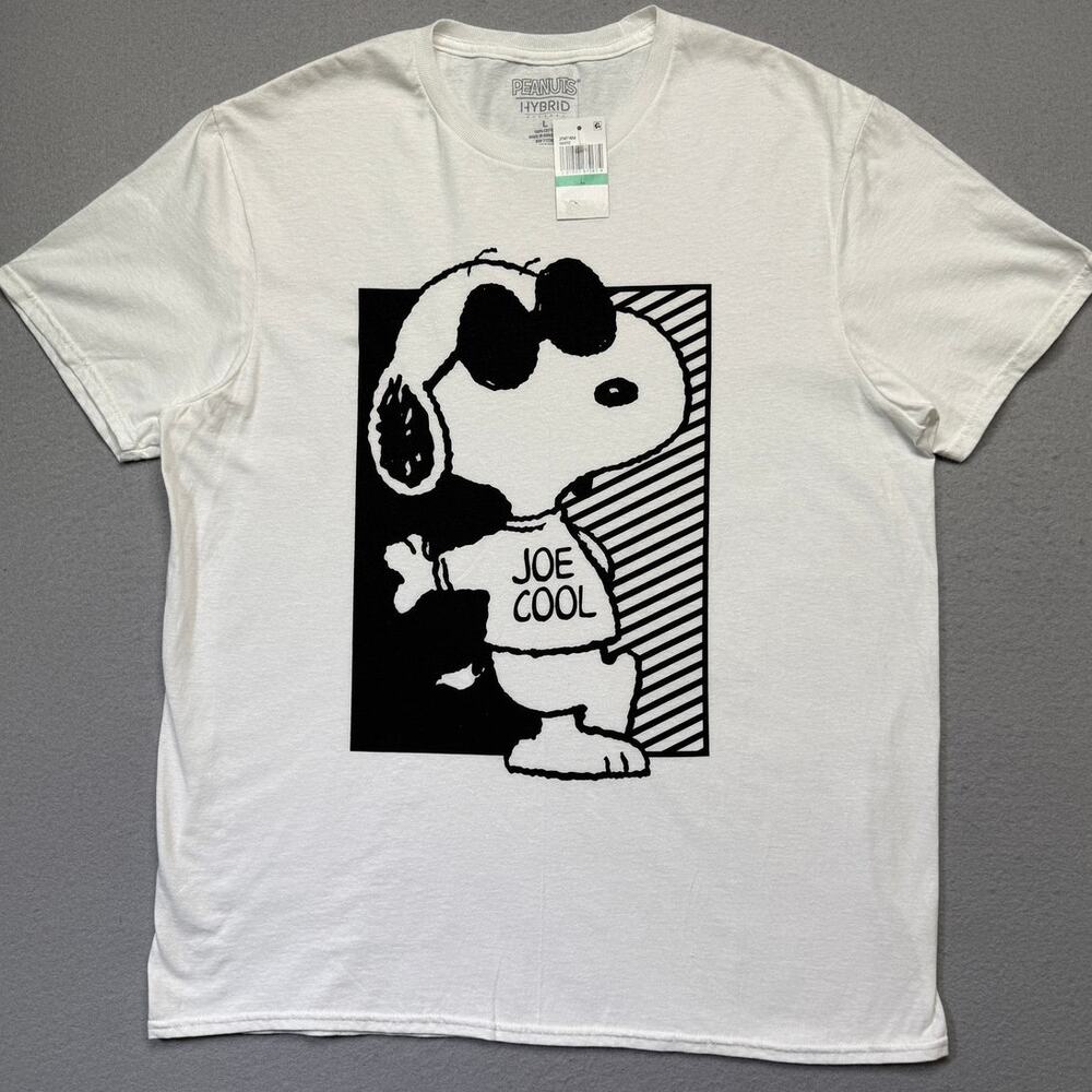 Snoopy Too Cool Men's Graphic T-Shirt - White  large